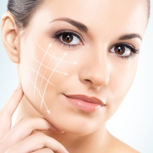 Close-up portrait of a beautiful and young woman